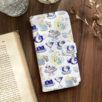 MoonTea手帳型スマホケース（iPhone/Android全機種対応）うさぎ＆紅茶