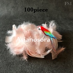 再入荷【FS1】ガチョウ　羽根 100枚 フェザー　ピアス　アクセサリー パーツ　羽　素材　鳥　レイ　フラダンス　ネックレス　フェザーシャワー　花吹雪　フラワーシャワー　