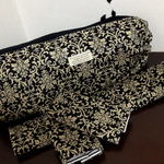 上質素材！出産ギフトにも♪ダマスク柄の大人気お出かけ3点セット     