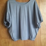 【再販】ふんわりドルマン★なめらかブルーグレー　ヘアゴムおまけ付き