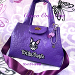 新作1点物オールパープル💜合皮ハート柄がおしゃれすぎる2way2パターン使えるバッグ👜💜【767】
