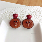 林檎の妖精ウッドチップピアス♡