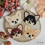 ビーズ刺繍のロングコートチワワ　※受注制作