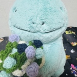 27cm フラワーブーケコースター  ブルー系  ぬい撮り