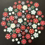 クラフトパンチセット ペーパークラフトお花・雪デザイン約50枚セット【クリスマス・冬】