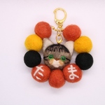 モコモコ名入れキーホルダー　キジトラ