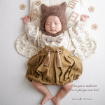 retro baby hakama (leaf coffee×linen olive)