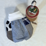 犬服　SS前丈短バルーン  パッチワーク　オータム2