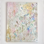 テクスチャーアート　「The breath of plants」〜草花の吐息〜　　大きめアート　インテリアアート　絵画　原画