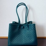 まるごと洗えるバッグ　パサールバッグ　プラカゴ　メルカド　トートバッグ　Lサイズ 深緑