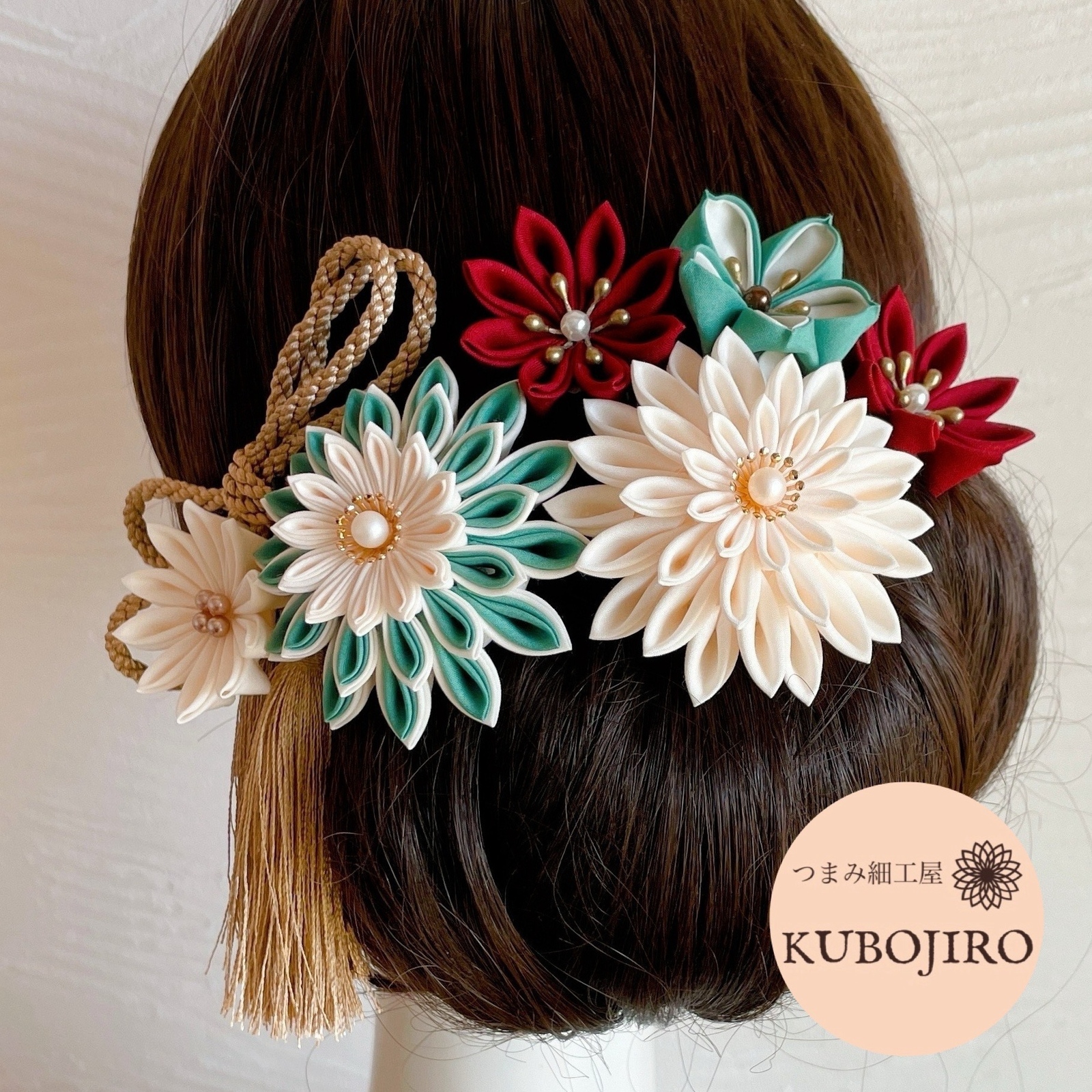 お好きな色でオーダーメイド✴︎つまみ細工髪飾り8点セット 成人式