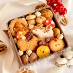 【秋 限定 ギフト】小さい秋みーつけた！ りすとこじかのクッキー缶