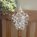 【送料無料】プチシャンデリア　インテリアサンキャッチャー　✤  縦長大きめtype  ✤  Antique Prism  アンティーク・プリズム