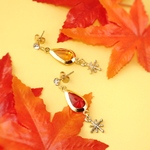 秋の紅葉カラーのしずく ピアス＆イヤリング
