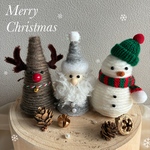 もふもふサンタ×とんがりトナカイ×ふんわり雪だるま／3点セット／クリスマス