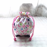 ◆◇まぁるい巾着♪ソフトラミネート生地♪ピンク系♪小◇◆