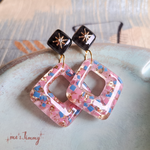 ✴Holiday Ding Dong mosaic earringsピアス・イヤリング【PinkBlue】