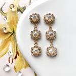 butter cake crystal pierce / earring