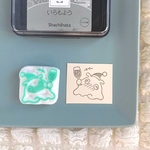 消しゴムはんこ　飲んだくれメンダコ(クリスマスver)