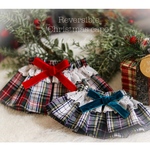【NEW】コットンレースのクリスマスケープ　犬　ビブ　クリスマス