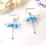 彼岸花　青　神秘　3輪　ピアス　イヤリング