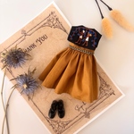 エジプト壁画刺繍ワンピース