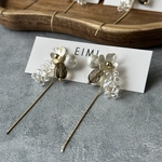 人気No.2【EIMI.】白銀フラワーコットンパールビーズ