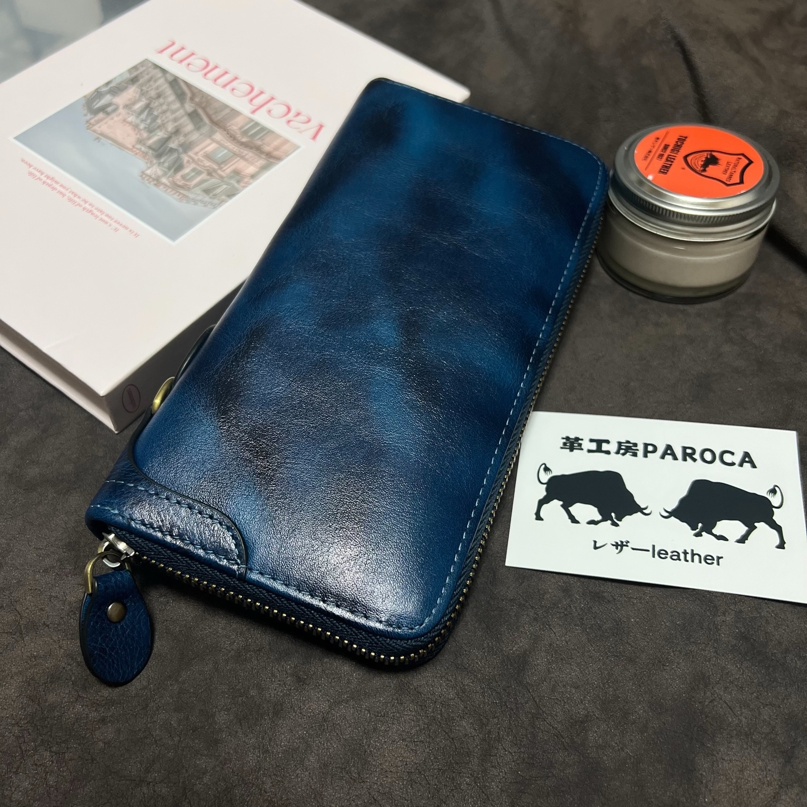 ブラウン イタリアンレザー ハンドメイド メンズ 牛革本革男女兼用