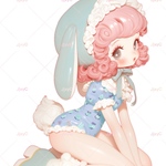 オリジナルステッカー　unichoco様デザイン　ミニガールズ　アニマルガール　コラージュ素材　9枚セット