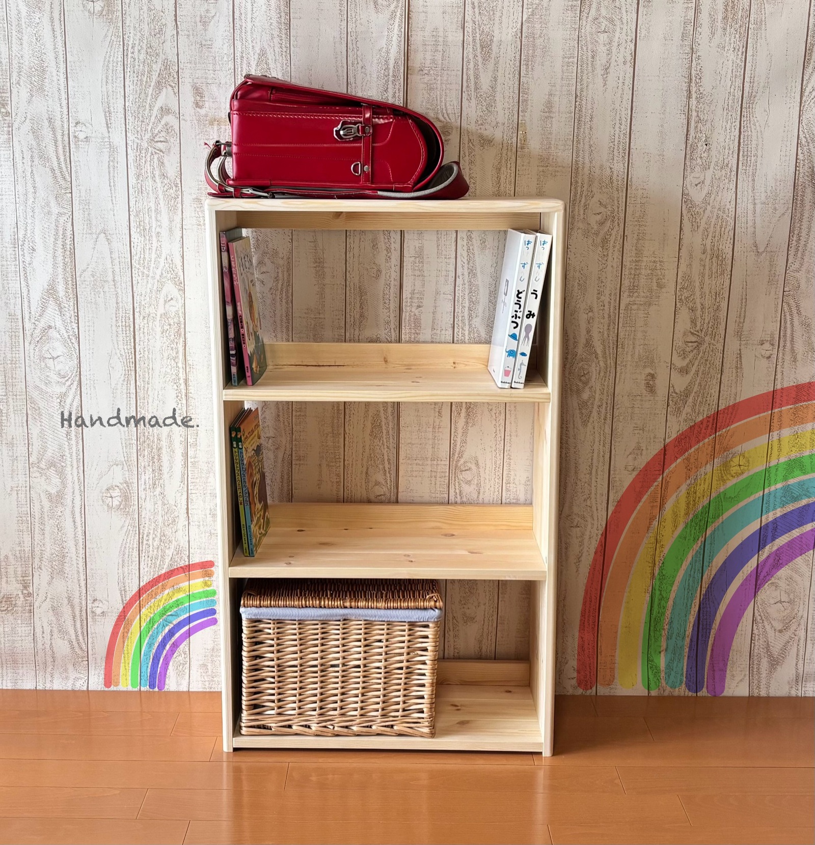 絵本棚／ハンドメイド／本棚／ Amazon.co.jp: MakeWoood ハンドメイド 完成品 絵本棚 人気 こども