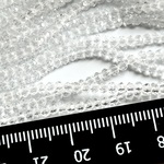 KB303　 クリアー 約1.5x2mm 2本入り 1連約28cm ガラス ビーズ ボタンカット クリスタル 手芸材料