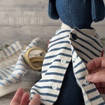 カジュアルが好き!!　星とボーダーベスト　BULE