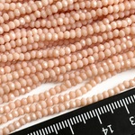 KB308 　ピンク 約1.5x2mm 2本入り 1連約33cm ガラス ビーズ ボタンカット クリスタル 手芸材料