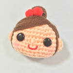 【送料込】あみぐるみブローチ＊おんなのこ