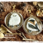 後ろ姿もかわいい動物キーホルダー(シマエナガ)