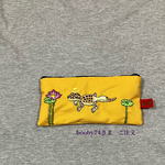 刺繍横長大きめポーチ　ご注文