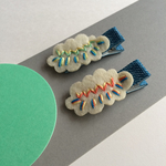 モクモク雲こども刺繍ピン