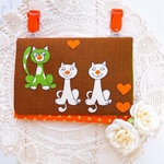 移動ポケット(猫⭐︎ブラウン)