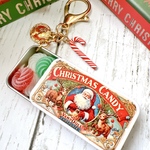 キャンディー缶バッグチャーム(サンタクロース)