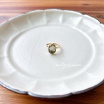 dryflower ring white flower/green