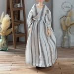 ストライプ柄カシュクールワンピース　ピュアニーモ2エモーションS