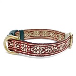 2cm幅 22～34cm(M) ロイヤルハート・ミニ柄(レッド) 首輪 犬用