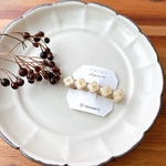 white tile flower barrette