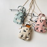 両手フリー快適♦︎スマホポシェット＊巾着ショルダー｜軽量＆おしゃれ｜プレセプト40代女性、スマホポーチ☀︎コロンと可愛い、猫好きお散歩ポーチ☀︎ハンドメイドバッグ☀︎プチギフト、猫レスキュー88