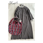 1点のみ　風合いの良いガーゼで仕上げたロングワンピース