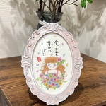 ＊言葉イラスト＊｢今、ここから…｣色鉛筆画 インテリア額 原画