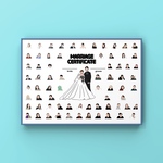 【11月末納品OK】ゲストも嬉しい♡似顔絵結婚証明書