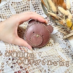 《5周年記念セール》本革くまさんぐるっとポーチ🧸テディベア レザー コインケース 小銭入れ ミニ財布 小物入れ 薬