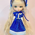 レトロガールワンピース（ブルー）