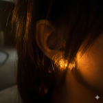 基板イヤリング🩶（通常黄色：点灯電球色）片耳